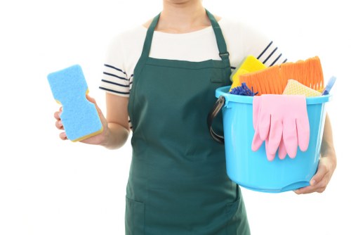 Detailed post-construction cleaning in a home interior