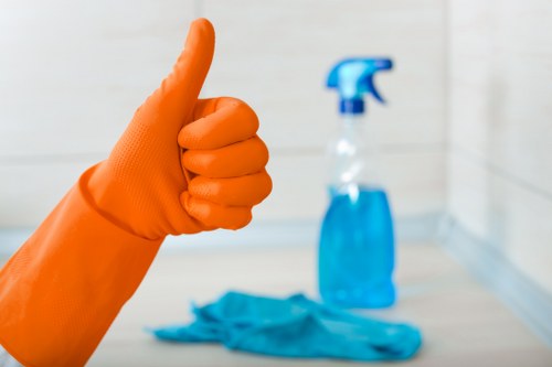 Professional cleaning of hallway floors and shared corridor surfaces