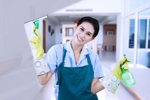 Wiping glass and windows for move out cleaning